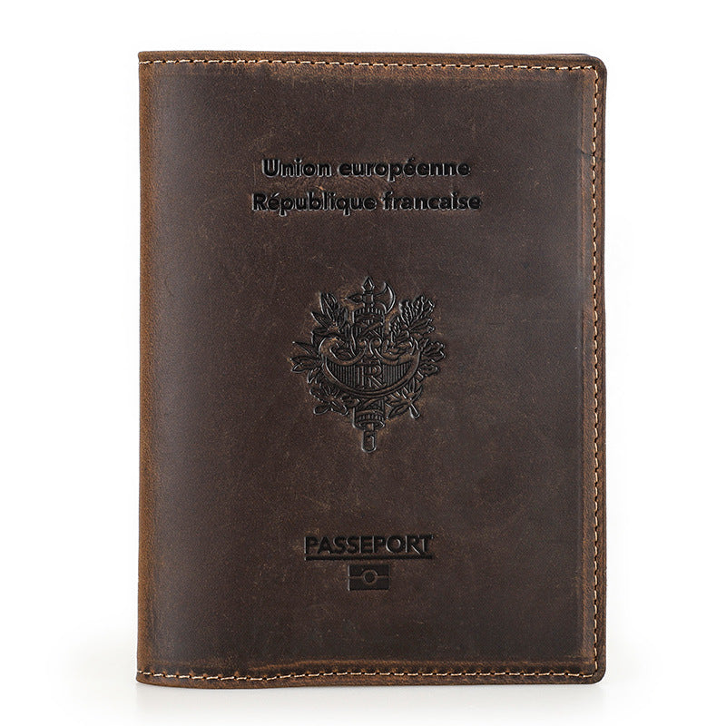 Retro Leather RFID Passport Bag Wallet