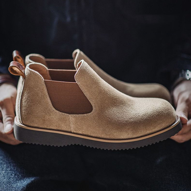 Retro Leather Suede Work Boots