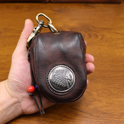 Top-grain Leather Vintage Key Pouches Wallet