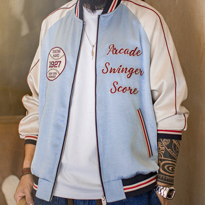Retro Embroidered Yokosuka Baseball Jacket