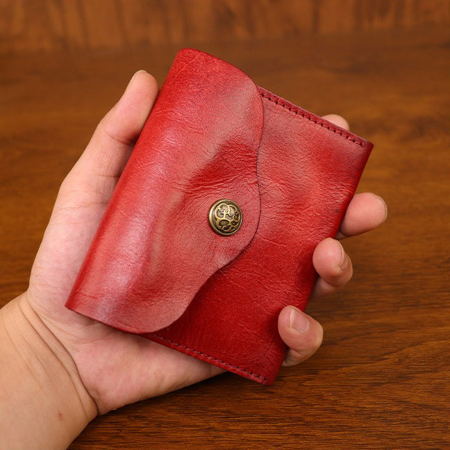 Retro Handmade Leather Card Wallet