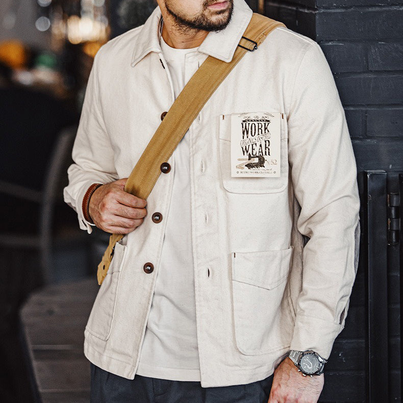 Retro Corduroy Patchwork Big Pocket Jacket