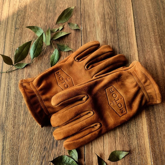 Retro Leather Outdoor Tooling Punk Riding Sports Motorcycle Gloves