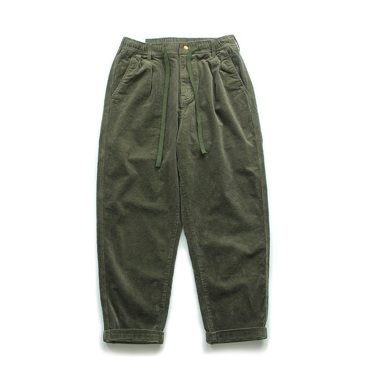 Retro Washed Corduroy Casual Pants