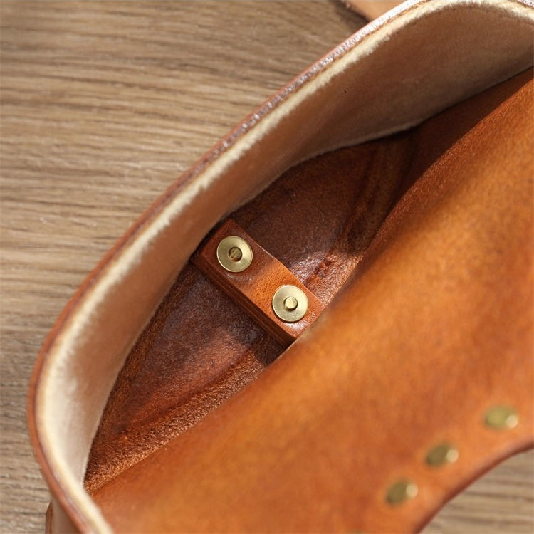 Retro Handmade Leather Glasses Case