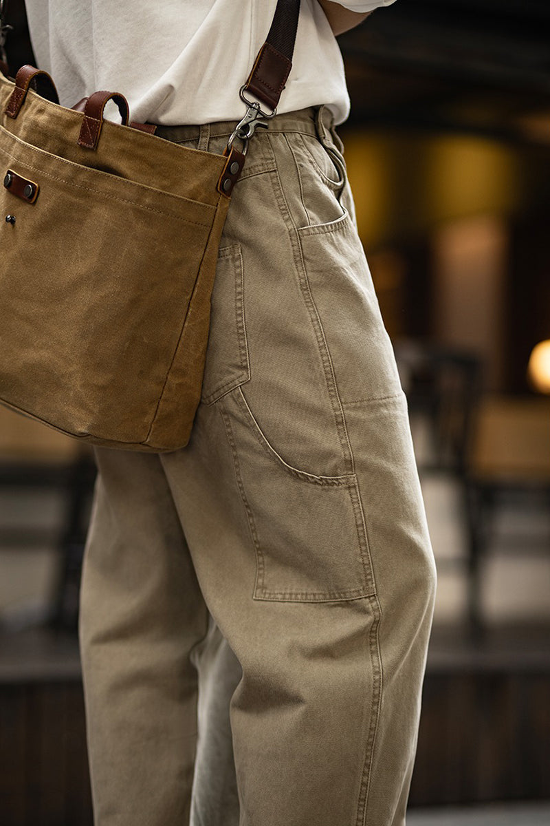 Retro Straight Overalls Loose Casual Pants