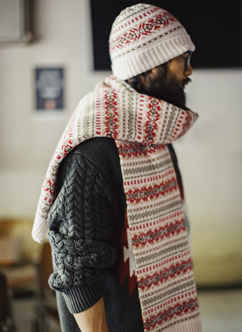 Retro Warm Soft Knitted Hat and Scarf