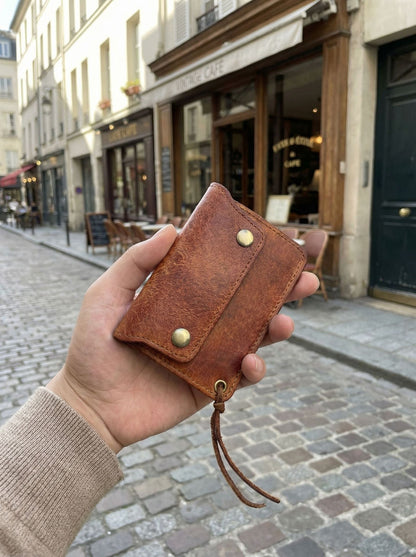 Retro Handmade Leather Card Wallets