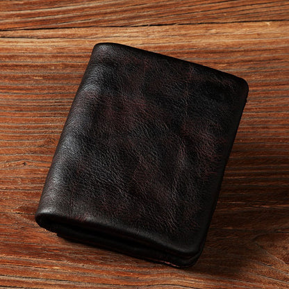 Retro Leather Handmade Short Wallets