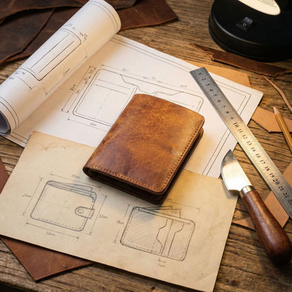 Retro Handmade Leather Card Wallets