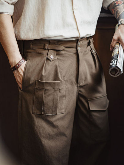 Retro P37 Classic Tactical Pants Multi-pocket Casual Pants