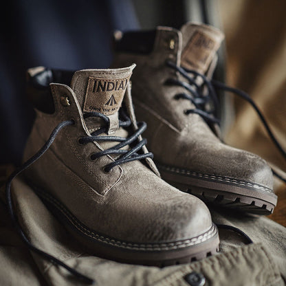 Retro Leather Wilderness Boots