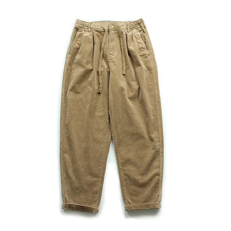 Retro Washed Corduroy Casual Pants
