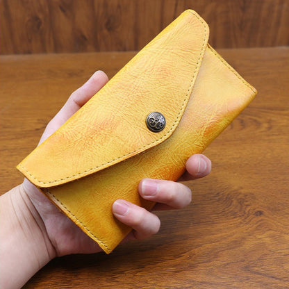 Retro Handmade Leather Long Wallet