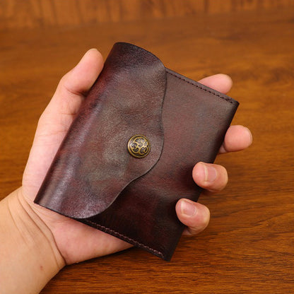Retro Handmade Leather Card Wallet