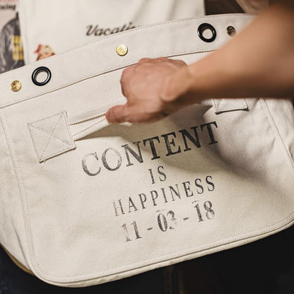 Retro Motorcycle Messenger Newsboy Bag Canvas Crossbody Bag