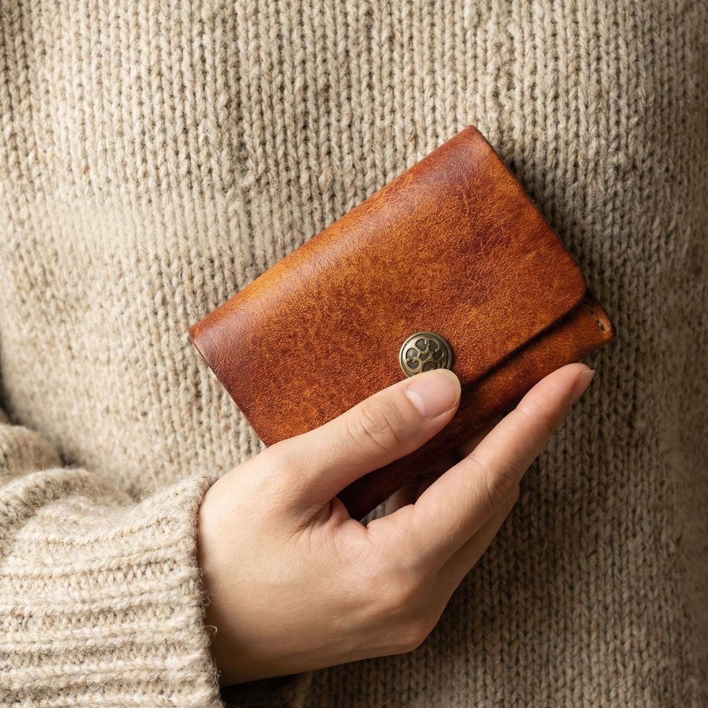 Retro Handmade Leather Card Wallets