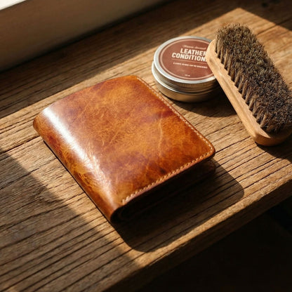 Retro Handmade Leather Card Wallets
