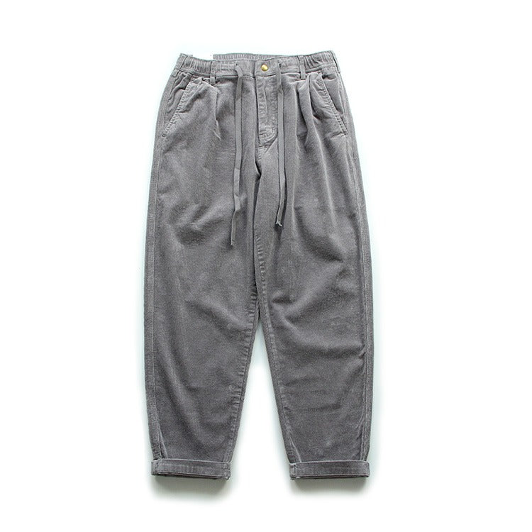 Retro Washed Corduroy Casual Pants