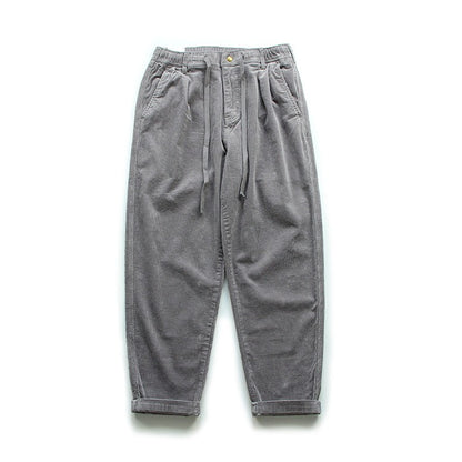 Retro Washed Corduroy Casual Pants
