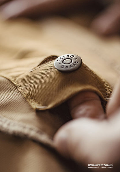 Retro Loose Straight Overalls Casual One-piece Suspender Trousers