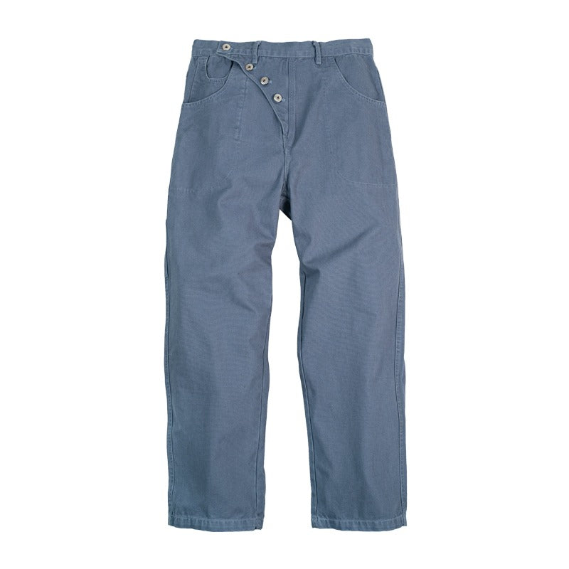 Retro Straight Overalls Loose Casual Pants