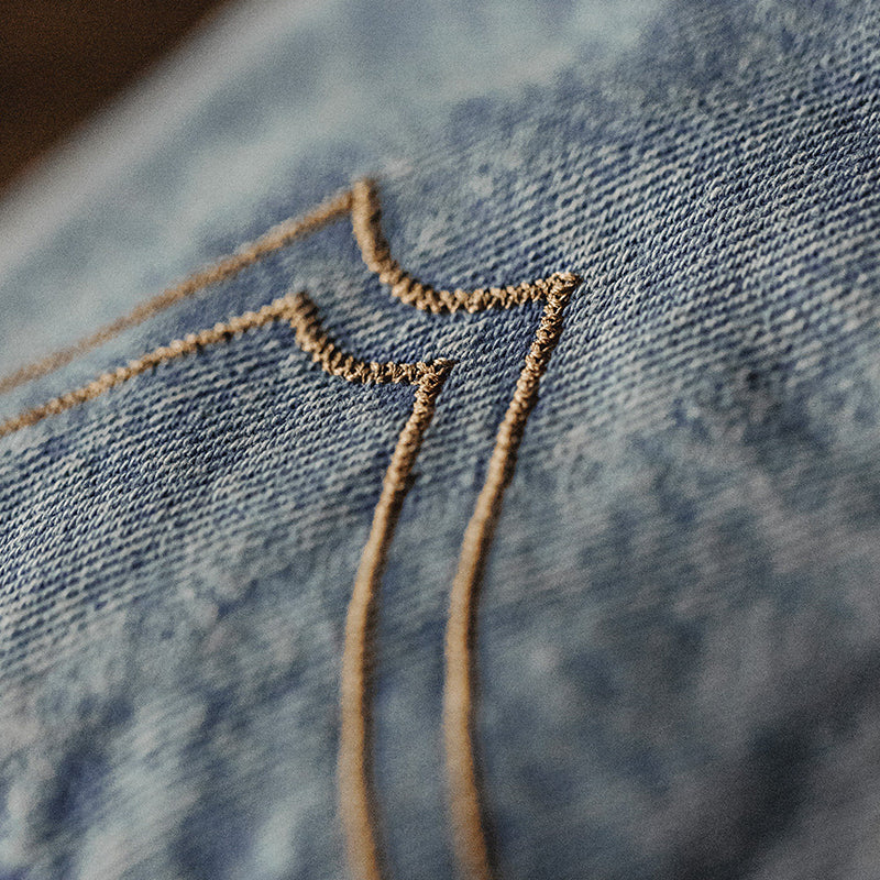 Retro Washed Blue Denim Shoulder Crossbody Bag