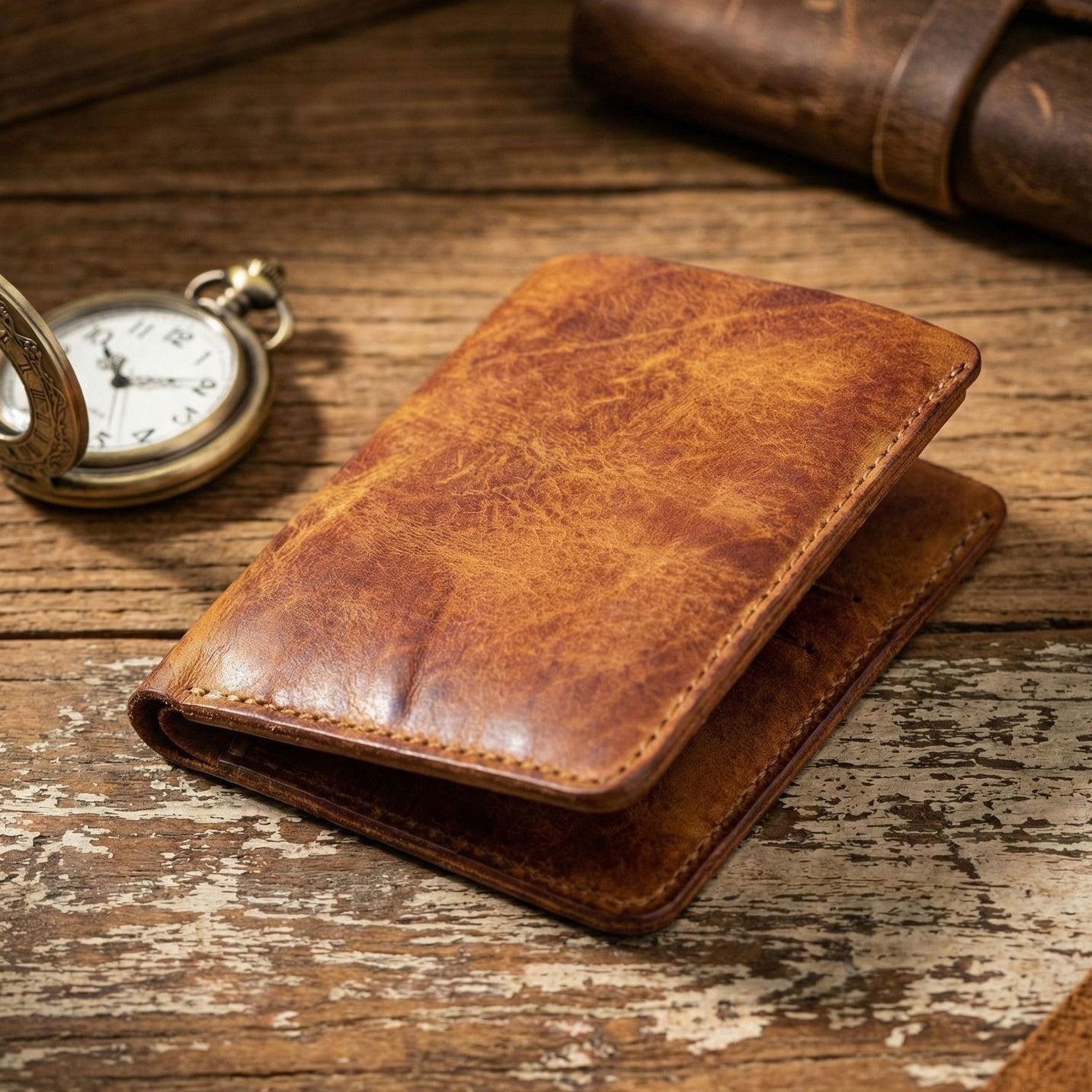 Retro Handmade Leather Card Wallets