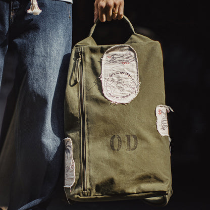 Retro Large Capacity Computer Backpack Travel Hiking Commuter Bucket Backpack