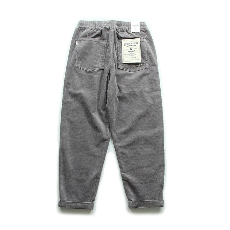 Retro Washed Corduroy Casual Pants