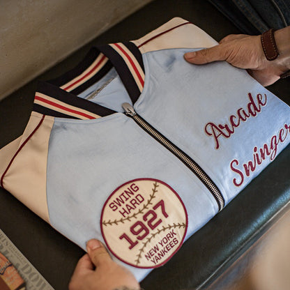 Retro Embroidered Yokosuka Baseball Jacket