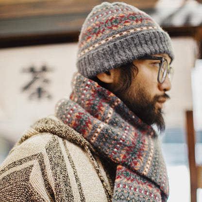 Retro Warm Soft Knitted Hat and Scarf