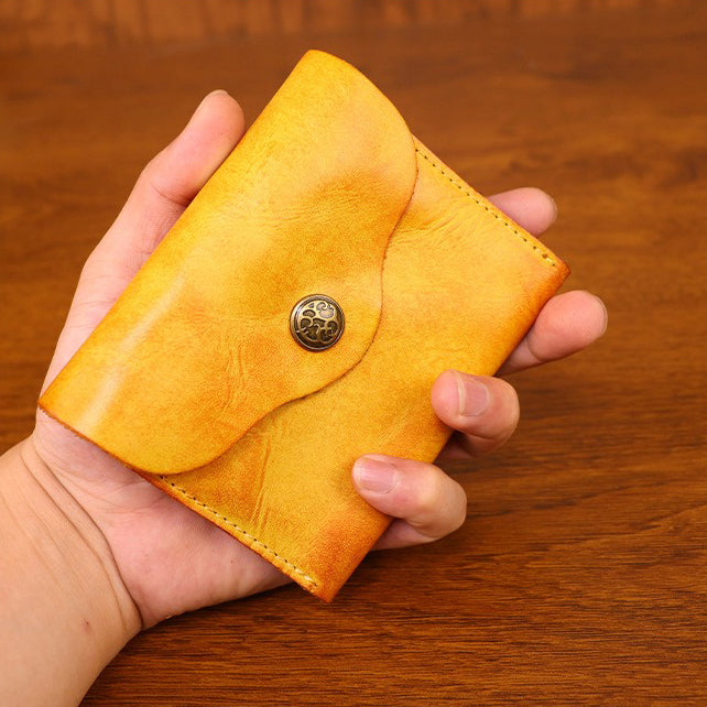 Retro Handmade Leather Card Wallet