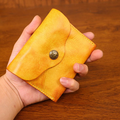 Retro Handmade Leather Card Wallet
