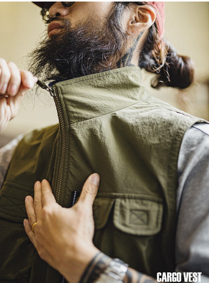 Vintage Explorer Cargo Vest Jacket