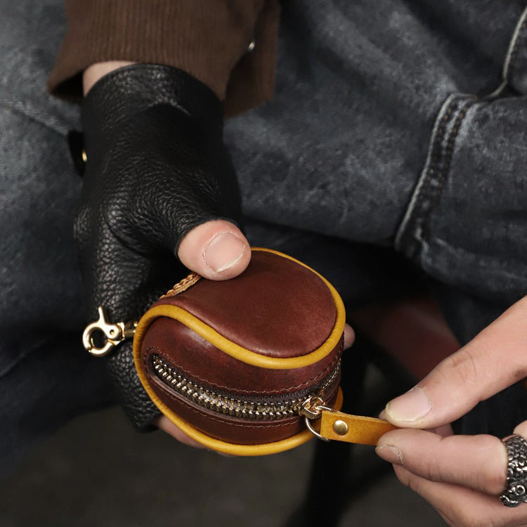 Retro Leather Handmade Waist Key Bag