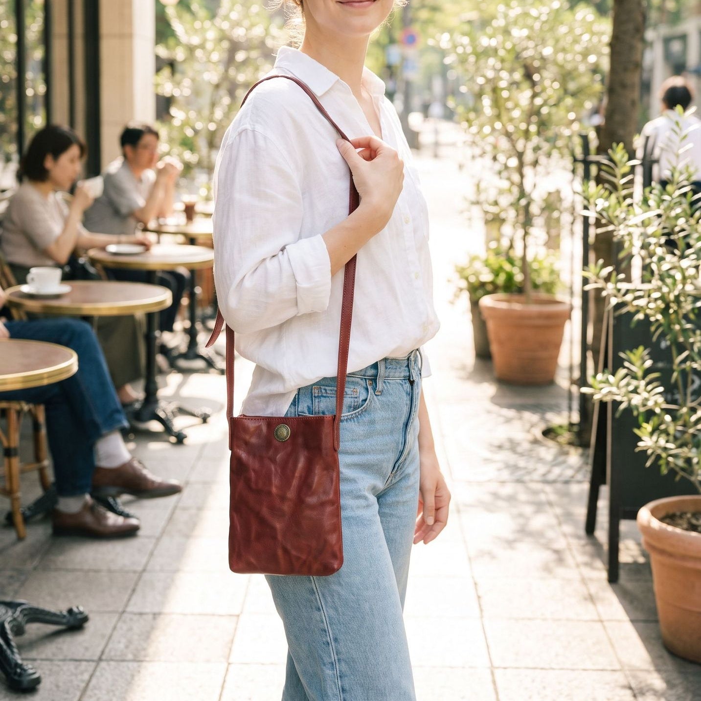 Retro Handmade Leather Crossbody Bag