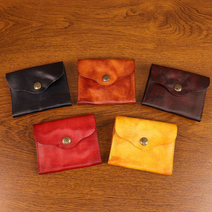 Retro Handmade Leather Card Wallet