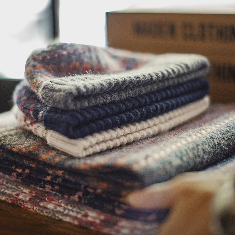 Retro Warm Soft Knitted Hat and Scarf