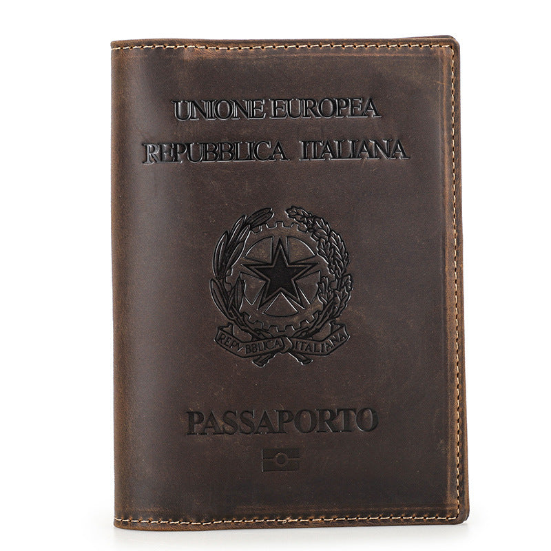 Retro Leather RFID Passport Bag Wallet