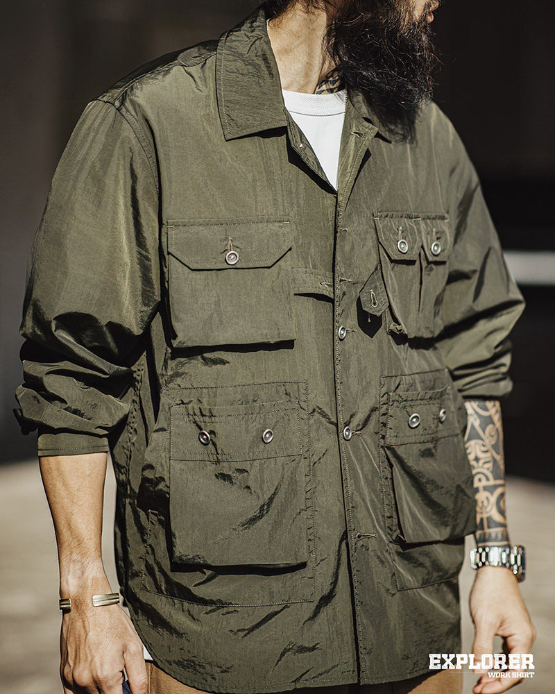 Retro Multi-pockets Explorer Work Shirt