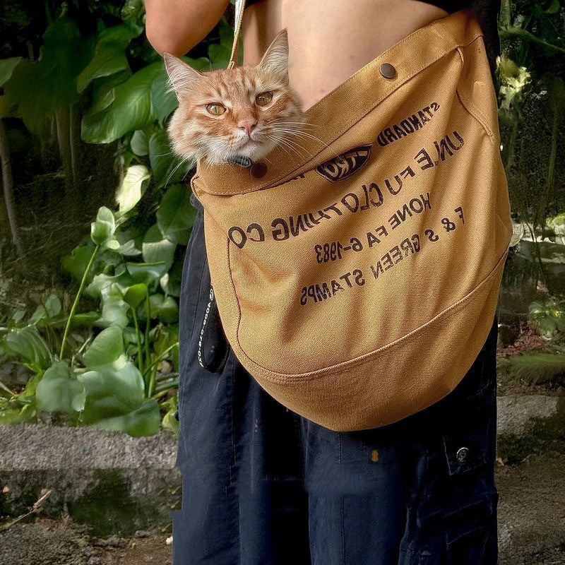 Retro Khaki Canvas Crossbody Bag Messenger Bag