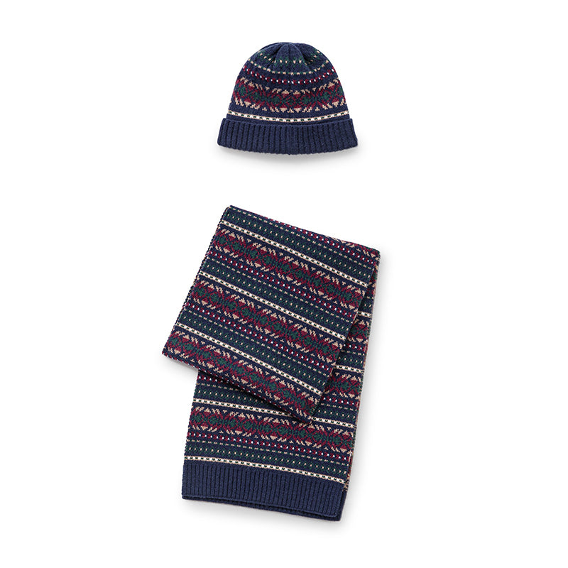 Retro Warm Soft Knitted Hat and Scarf