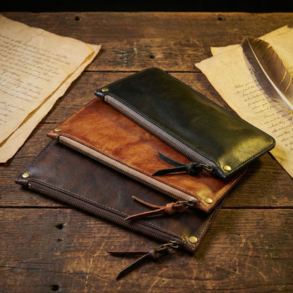 Retro Handmade Leather Card Wallets