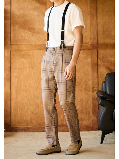 Retro Style Casual Overall Pants