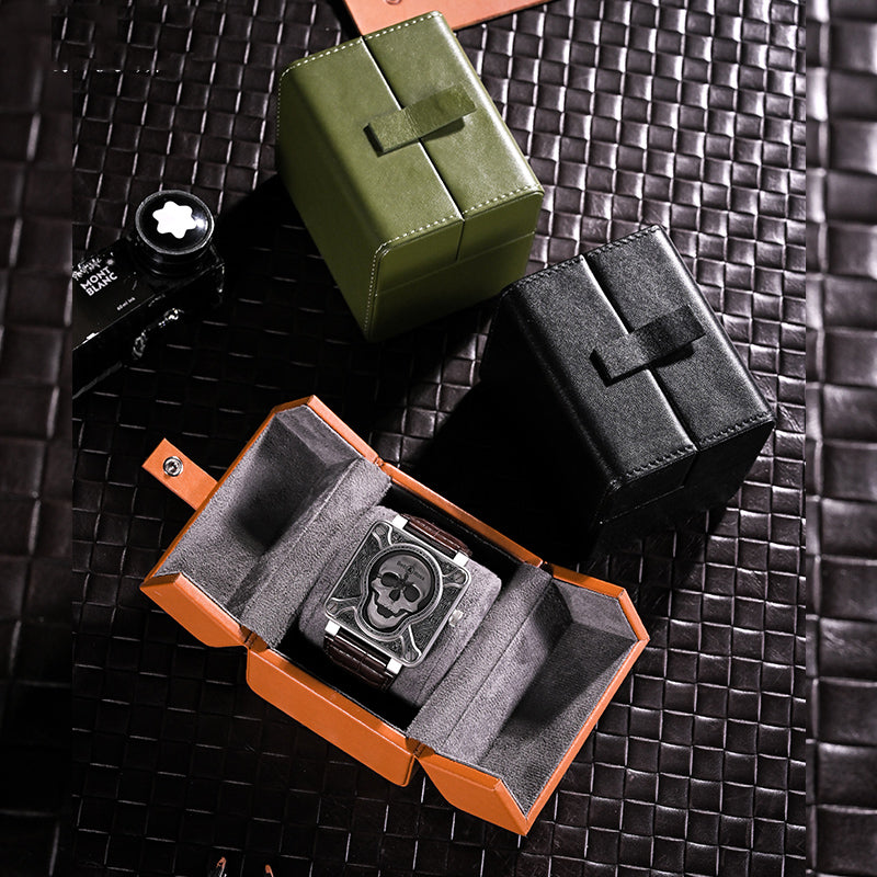 Retro Premium Leather Watch Organizer Box