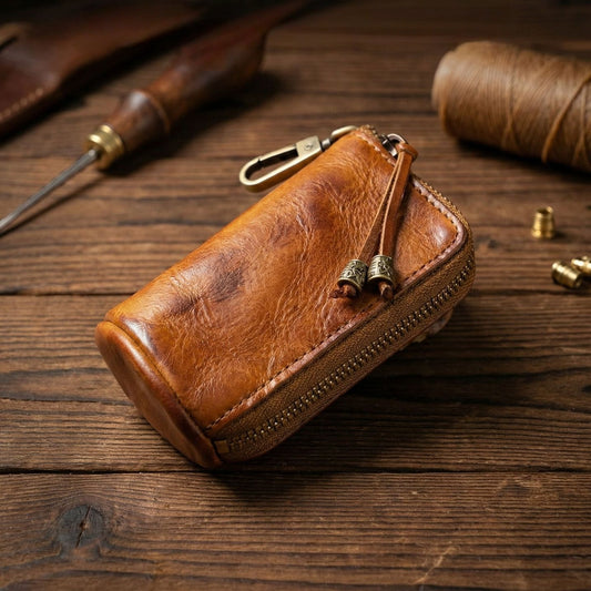 Retro Handmade Leather Key Bags Waist Bags