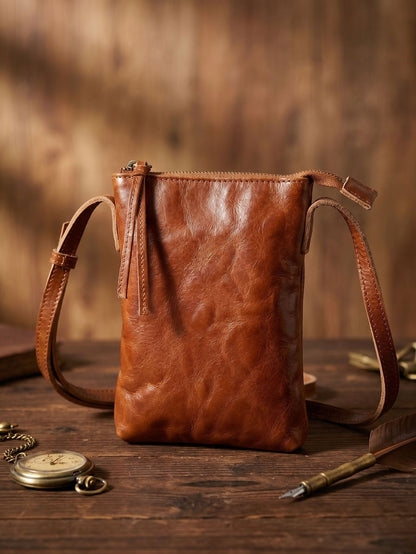 Retro Handmade Tanned Leather Shoulder Bag