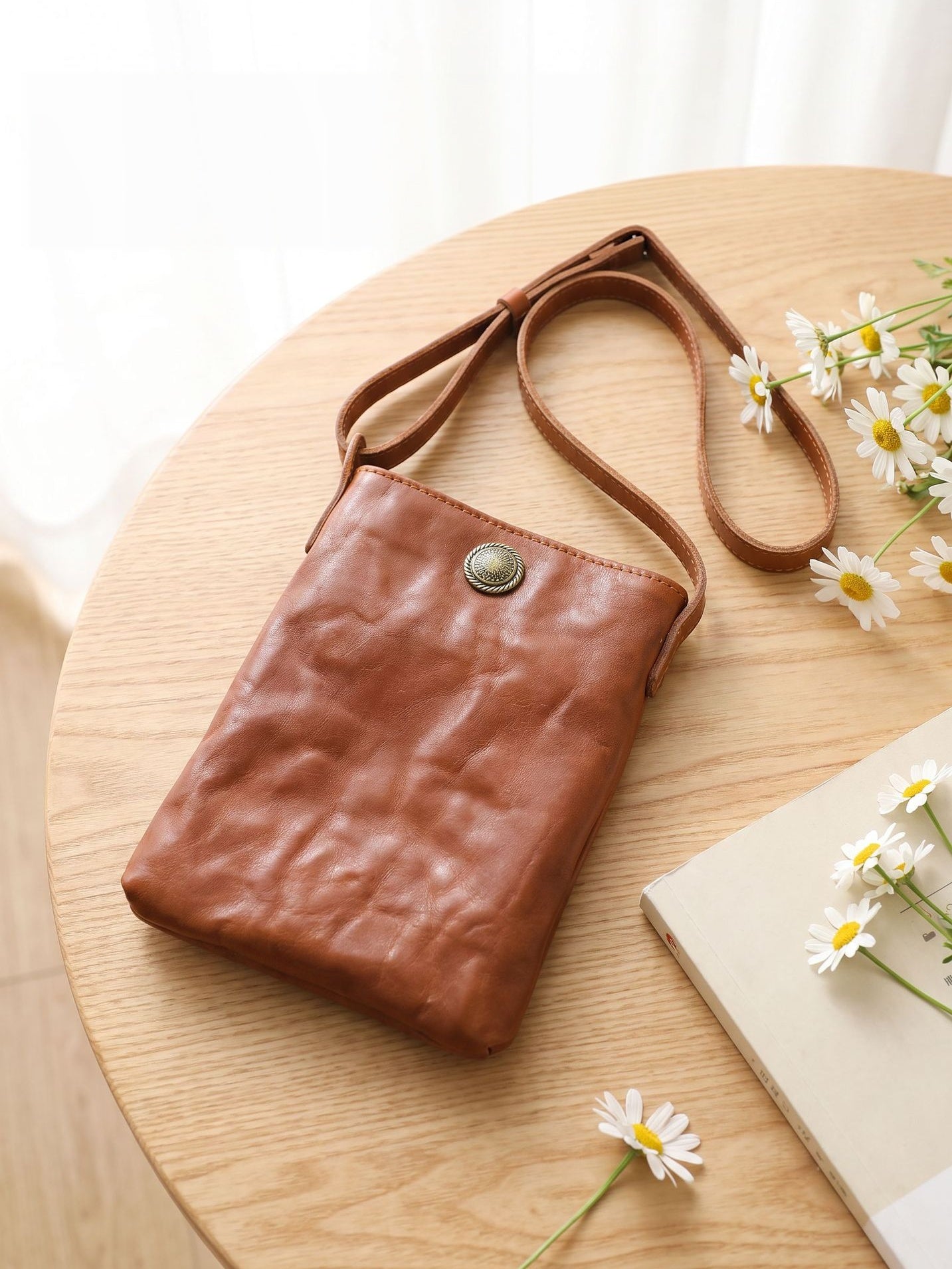 Retro Handmade Leather Crossbody Bag