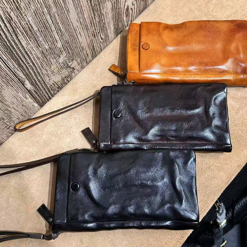 Vintage Handmade Genuine Leather Wallet Multi-card Slots Wallet